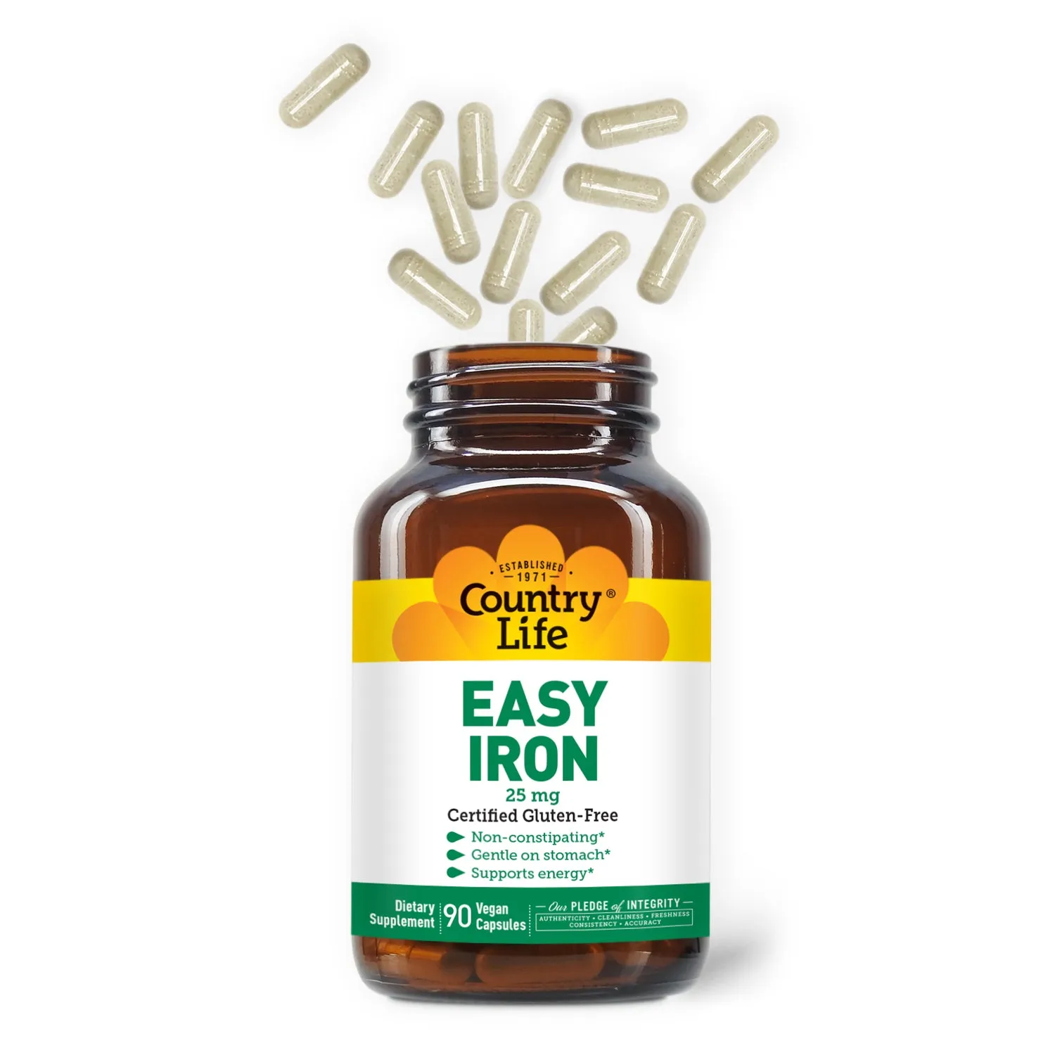 COUNTRY LIFE EASY IRON 25MG CAP 90s