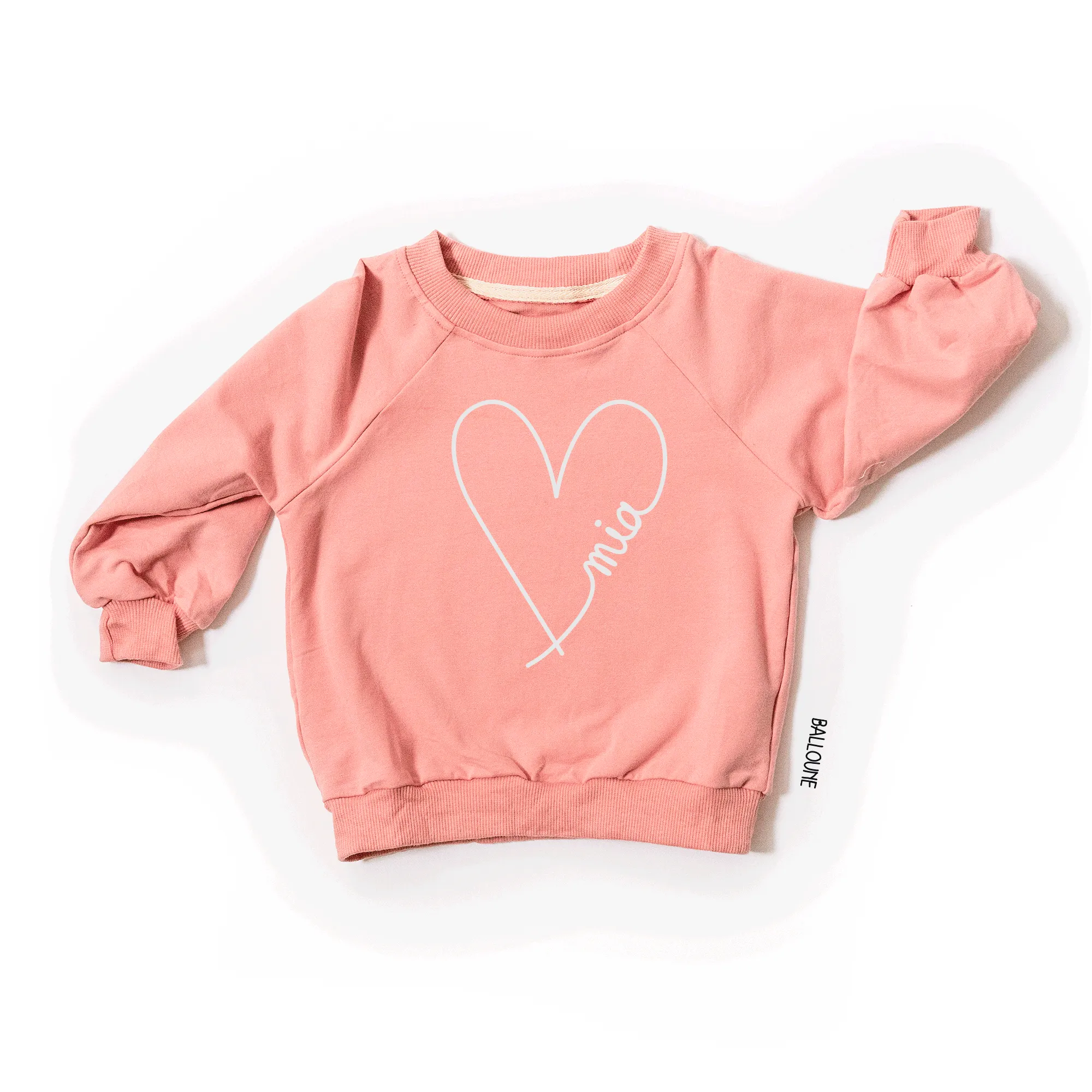 Crewneck CŒUR-SIGNATURE personnalisé avec PRÉNOM