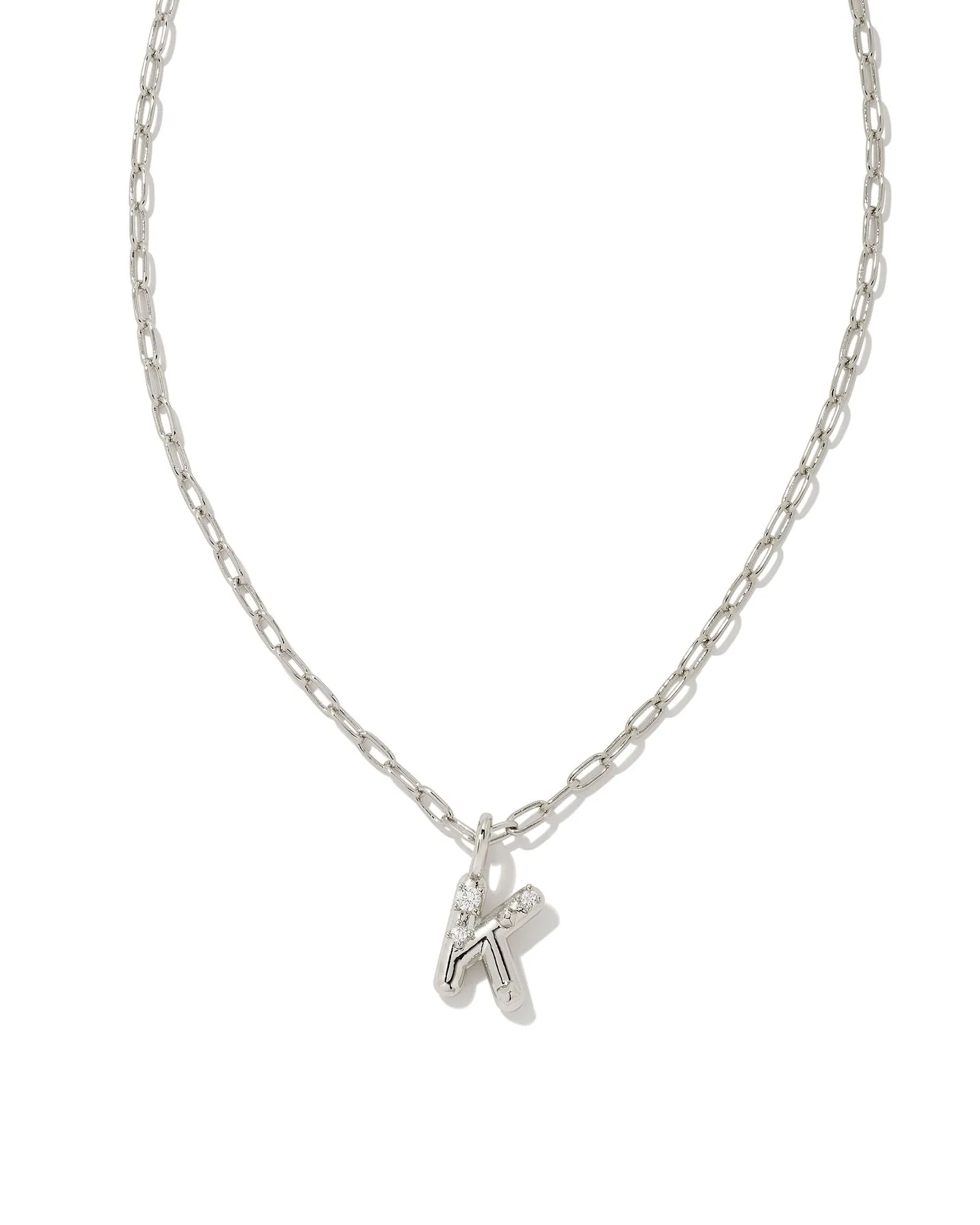 Crystal Letter Pendant Necklace