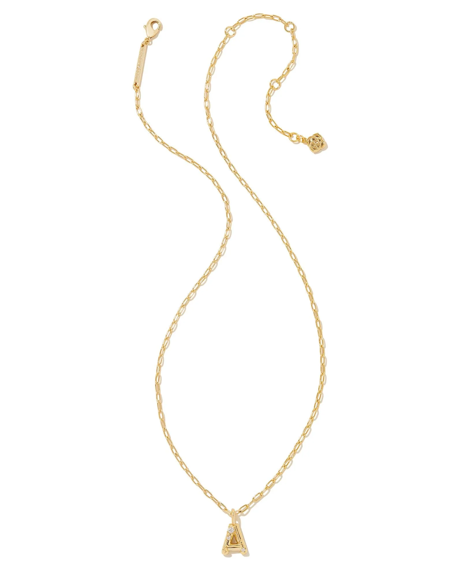 Crystal Letter Pendant Necklace