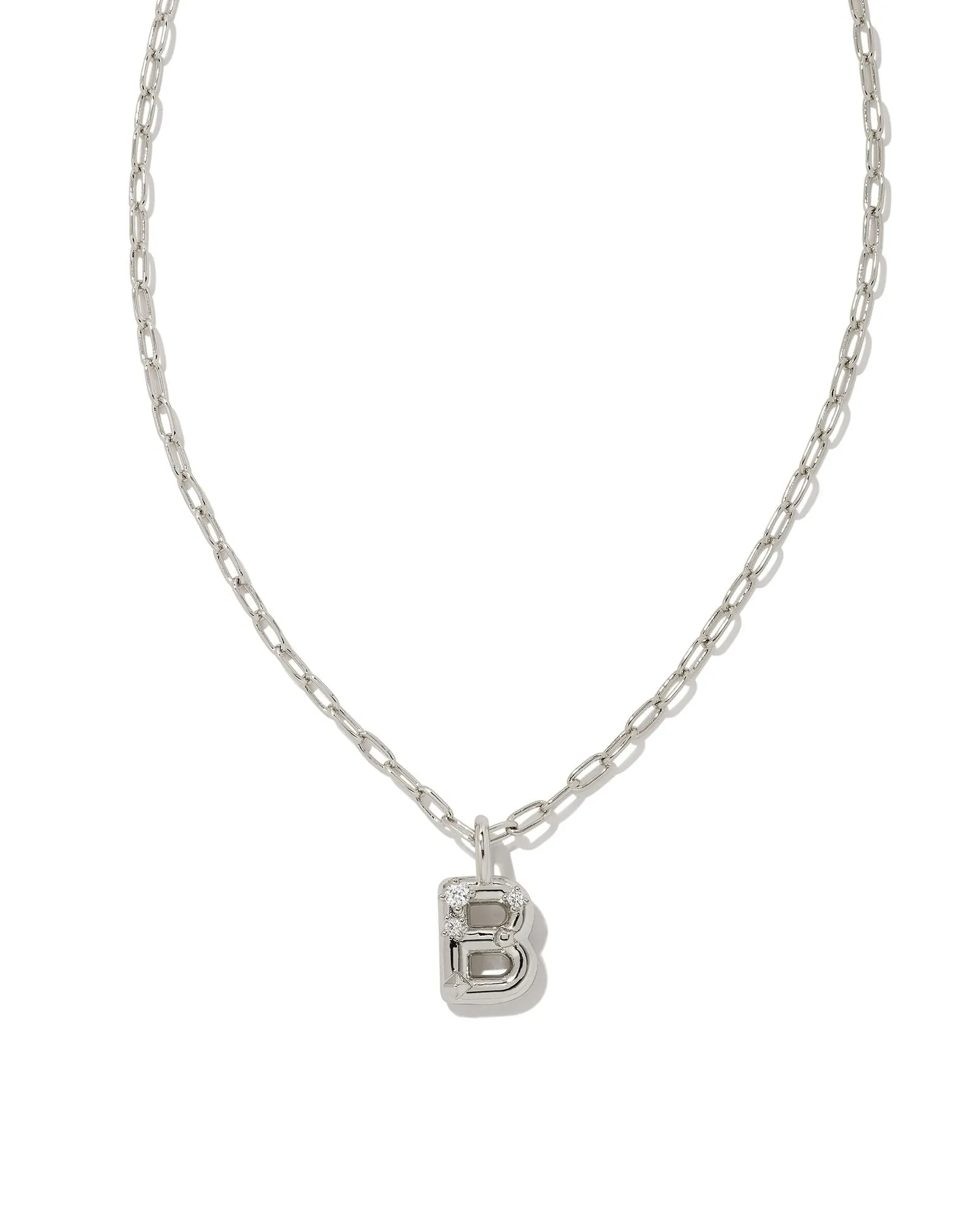 Crystal Letter Pendant Necklace