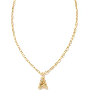 Crystal Letter Pendant Necklace