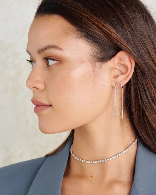 Diamond Tennis Earrings