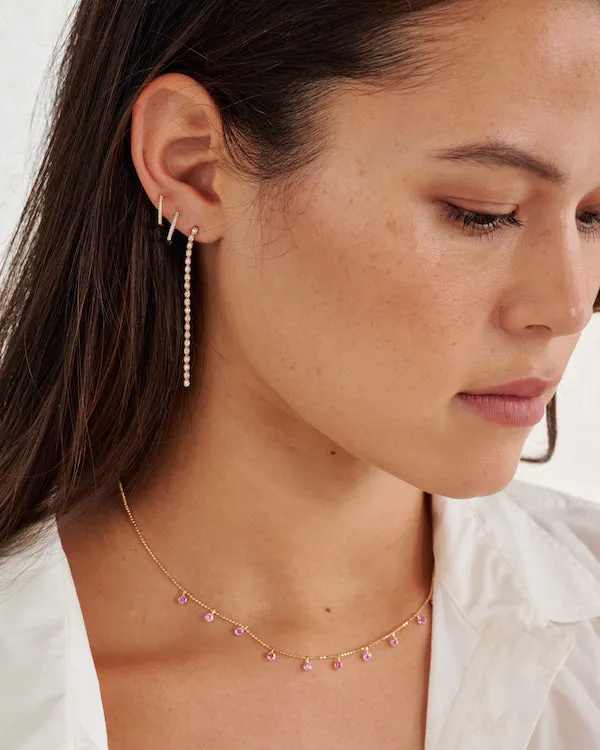 Diamond Tennis Earrings