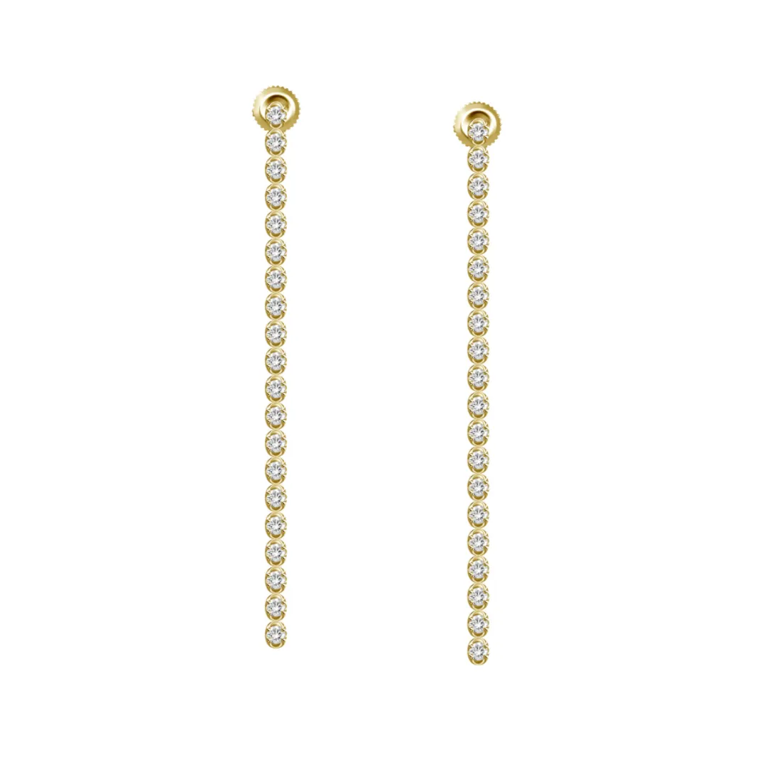 Diamond Tennis Earrings