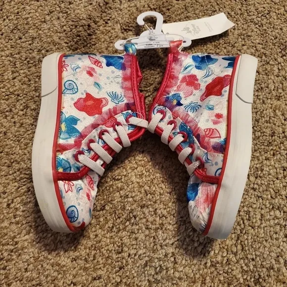 Disney Baby Ariel Mermaid Hi Top Sneakers 2 YRS