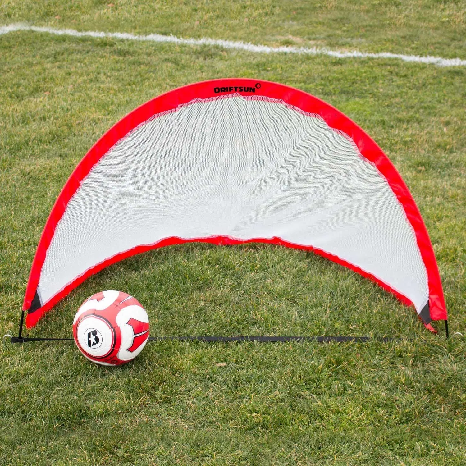 Driftsun Portable Pop Up Soccer Goal Set for Backyard and Practice Play, 2 Nets and 1 Carry Bag