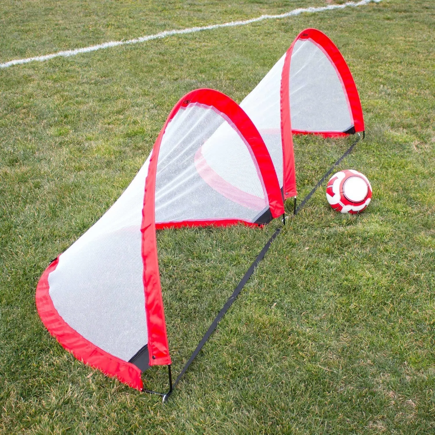 Driftsun Portable Pop Up Soccer Goal Set for Backyard and Practice Play, 2 Nets and 1 Carry Bag