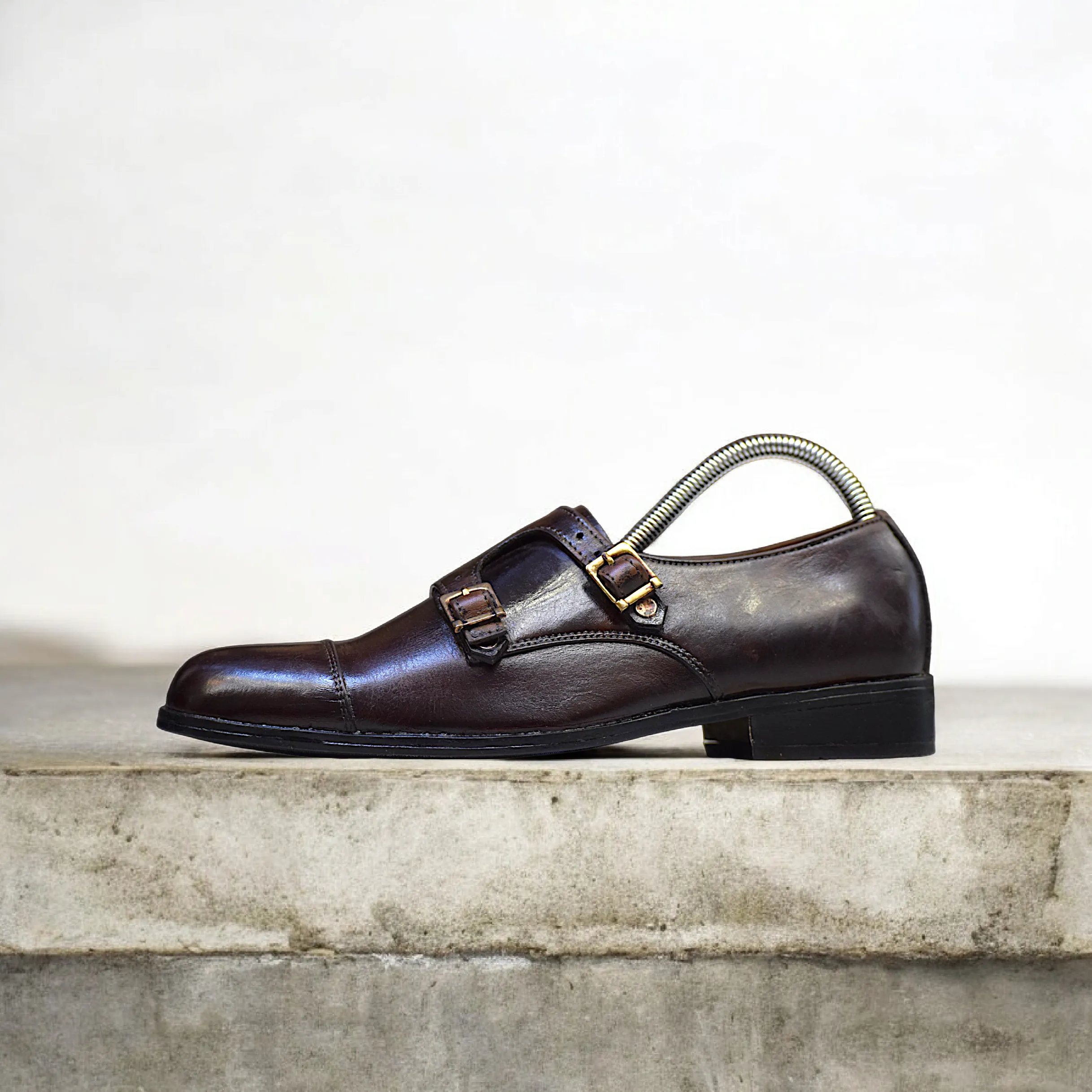 Edge Republic - ER S 108 Inception Leather Monk Strap Shoes For Men