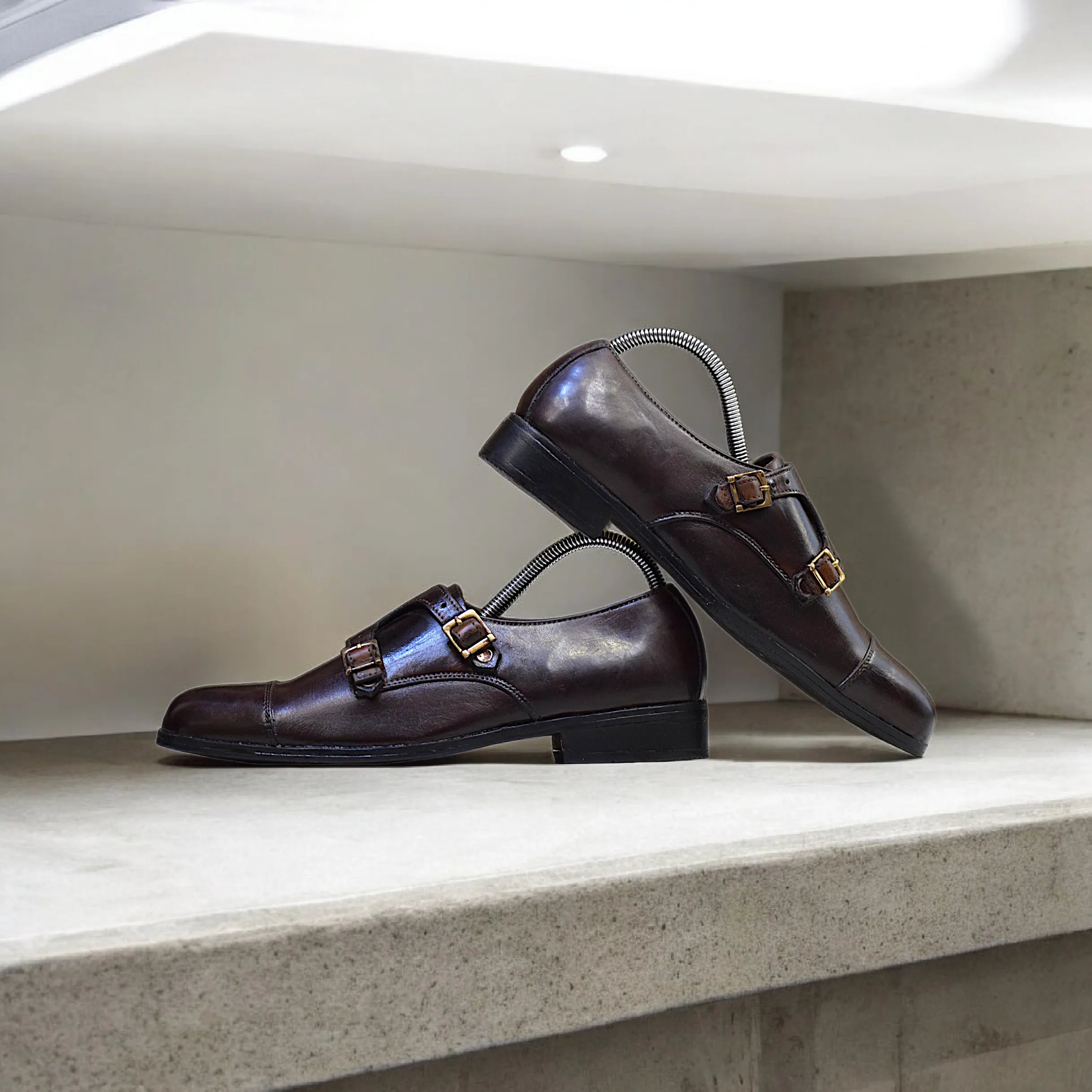 Edge Republic - ER S 108 Inception Leather Monk Strap Shoes For Men