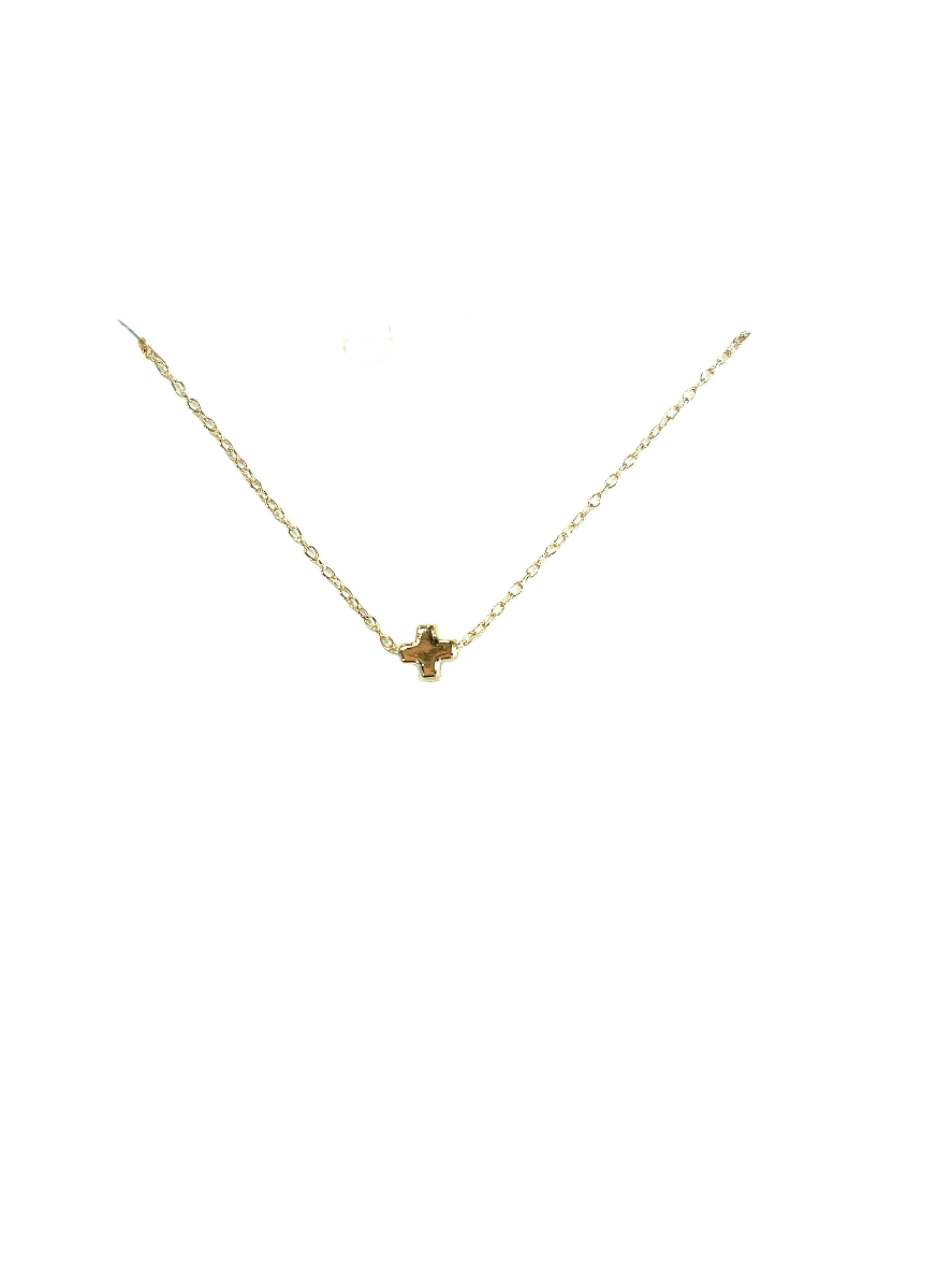 Enewton EGirl 14" Signature Small Cross Necklace - Gold