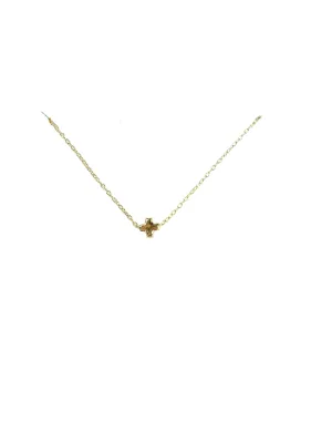 Enewton EGirl 14" Signature Small Cross Necklace - Gold
