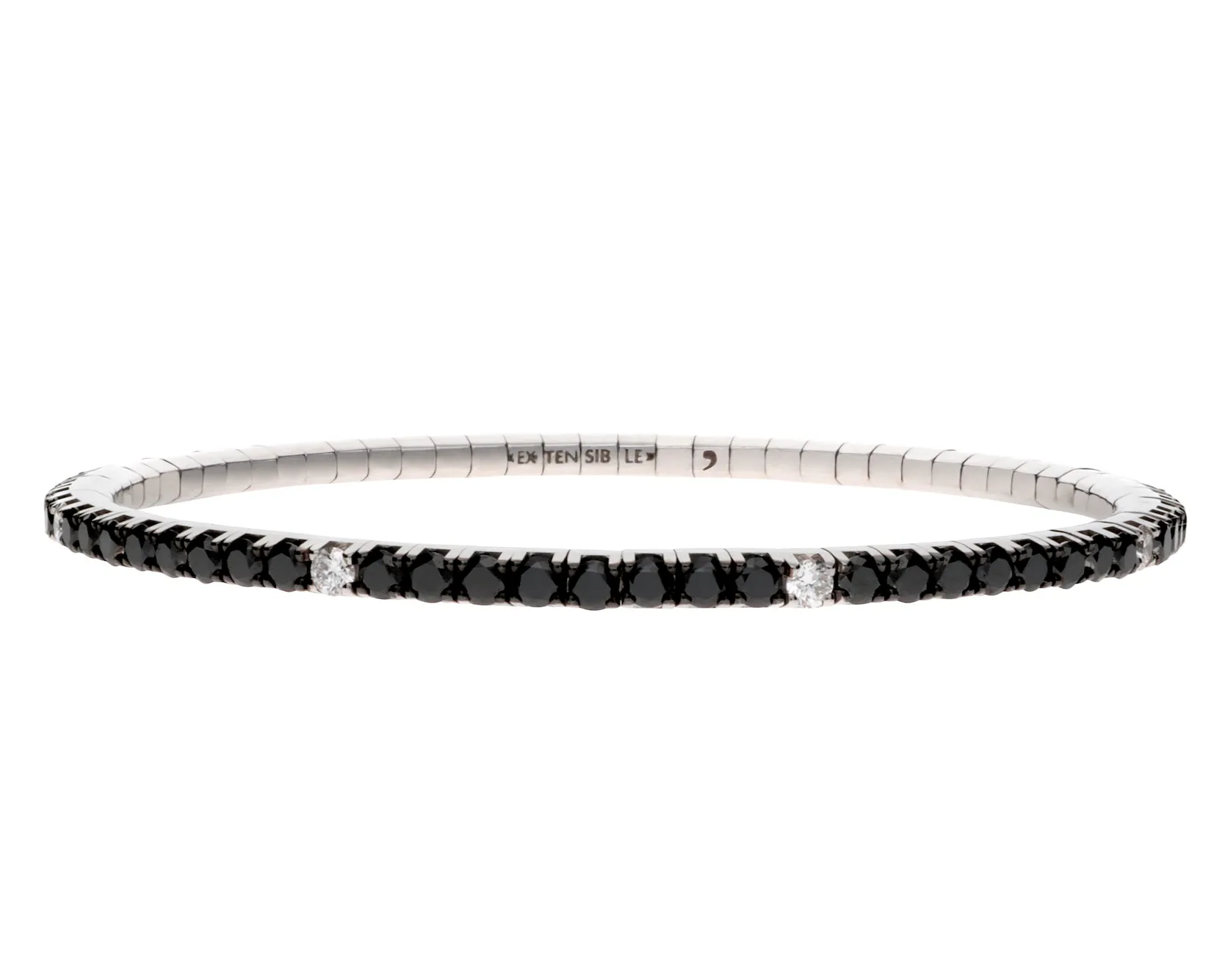 Ex-Tensible™ Black & White Diamond Stretch Tennis Bracelet