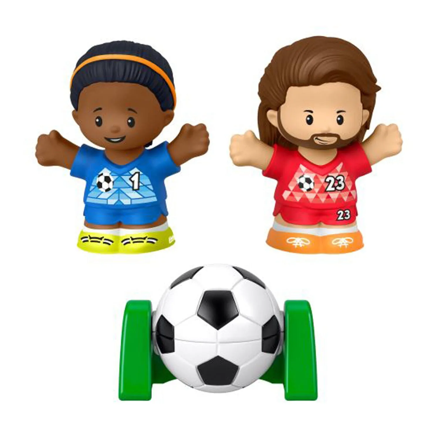 Fisher-Price Little People 2 Pack With Accessories, Soccer Coach and Player