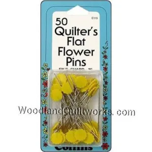 Flower Head Pins for Quilting and Embroidery