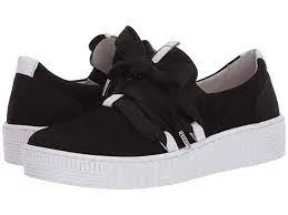 GABOR 43.333.17 BLACK/WHITE LACE UP SNEAKER