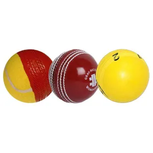 GRAY NICOLLS CRICKET BALL SKILL BOWLING 3 PACK