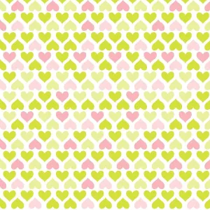 Green Pink Lemonade Heart Contact Paper