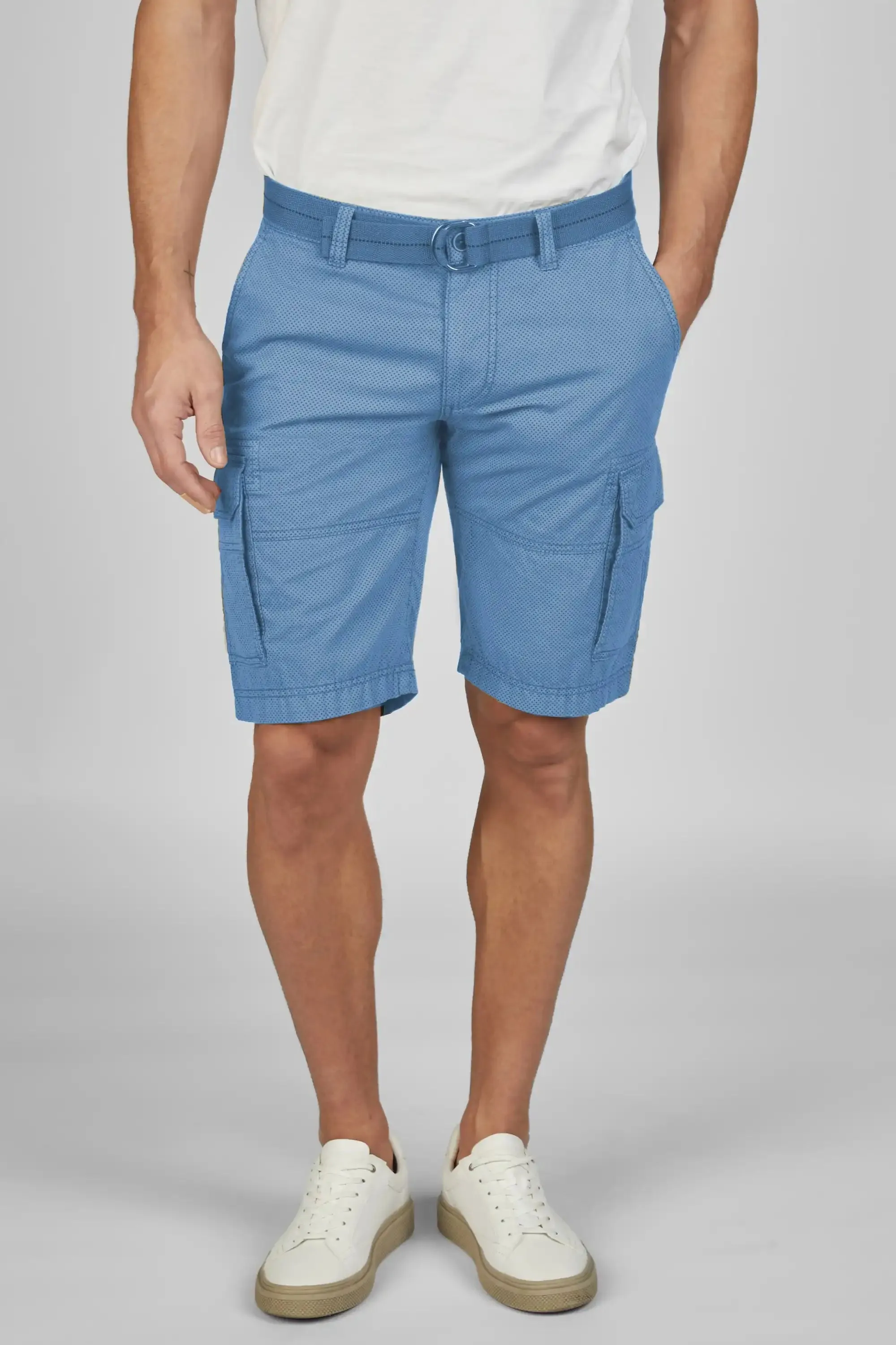Hattric Mens Cargo Shorts Blue