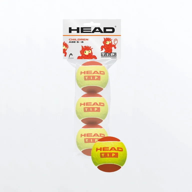 HEAD T.I.P. RED 72 TENNIS BALLS (one box)