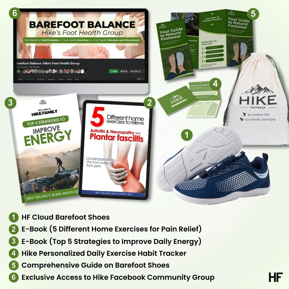 HF Series x Cloud – Ergonomic & Supportive Barefoot Shoes (Unisex) (All-Day Workers)