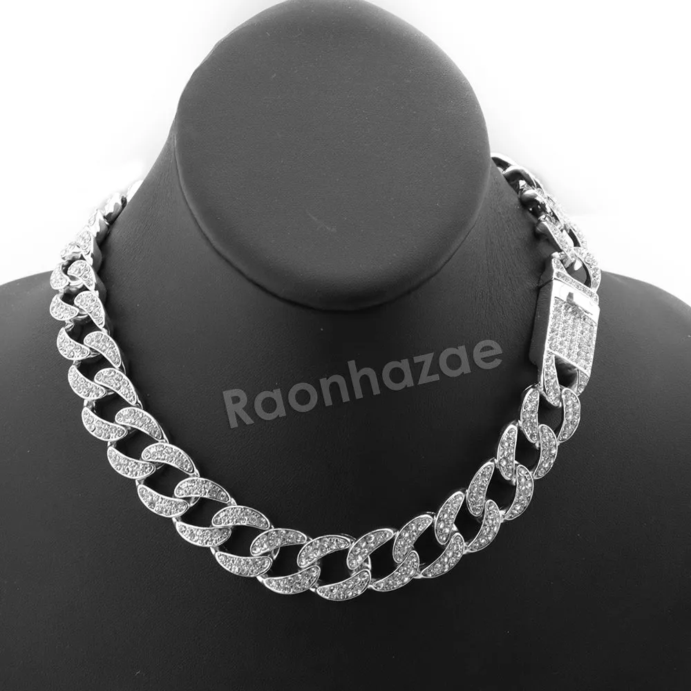 Hip Hop Quavo Jesus Last Supper Miami Cuban Choker Chain Necklace L55