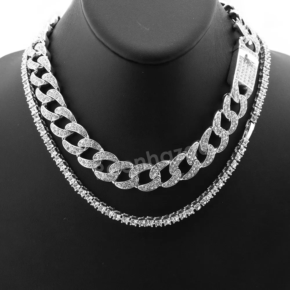 Hip Hop Quavo Jesus Last Supper Miami Cuban Choker Chain Necklace L55