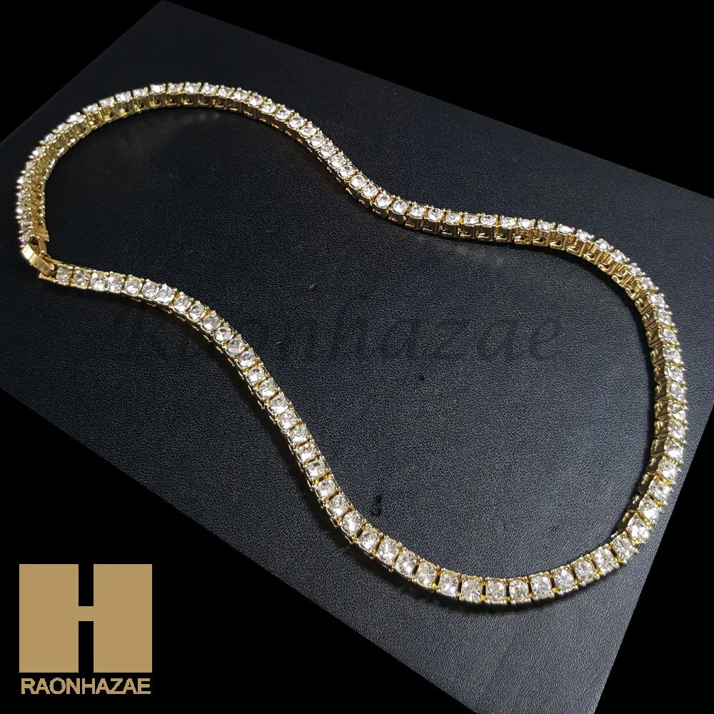 Hip Hop Quavo Roaring Lion Miami Cuban Choker Chain Tennis Necklace L54