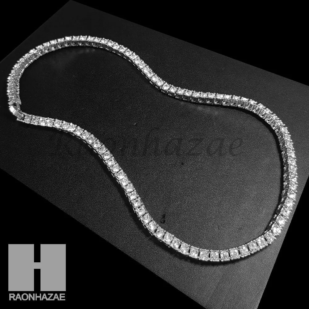 Hip Hop Quavo Roaring Lion Miami Cuban Choker Chain Tennis Necklace L54