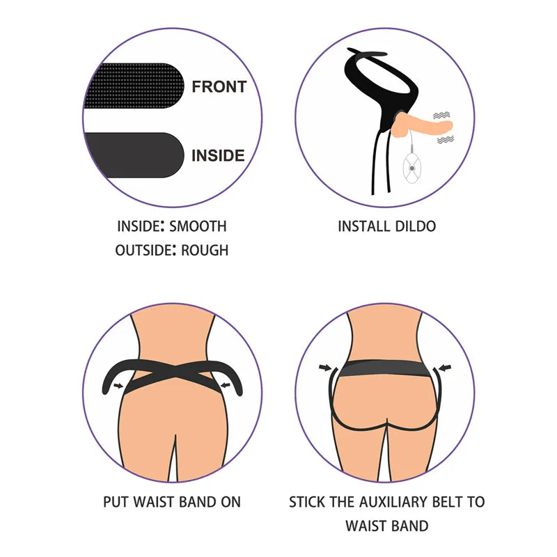 Ingen Easy Strap-On Set - Flesh 7 Inch Vibrating Strap-On