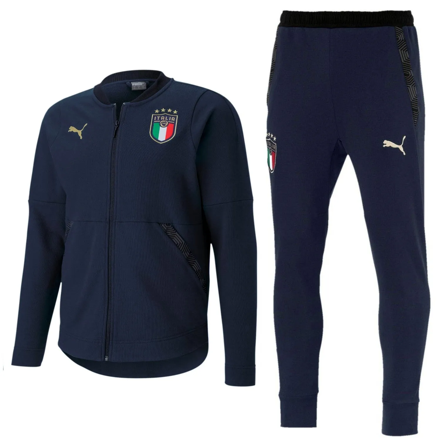 Italy navy Casual presentation Soccer tracksuit 2020/21 - Puma