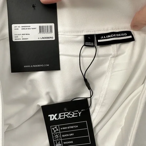 J. Lindeberg Amelie Golf Skirt 12&quot; Skort Athletic Athleisure Tennis Women Large