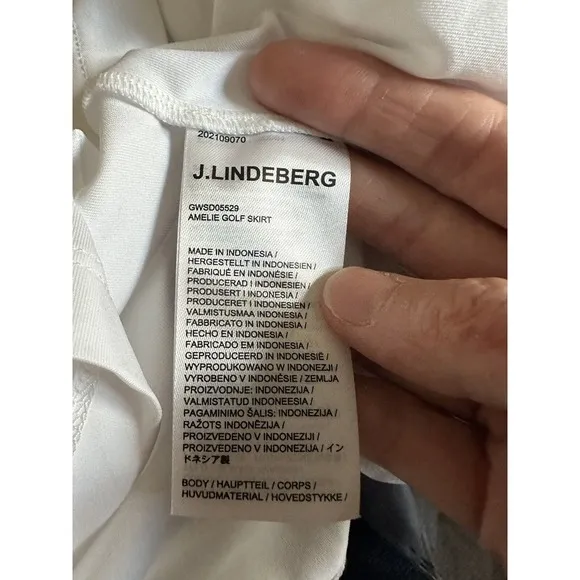 J. Lindeberg Amelie Golf Skirt 12&quot; Skort Athletic Athleisure Tennis Women Large