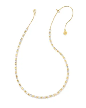 Juliette Strand Necklace in White Crystal