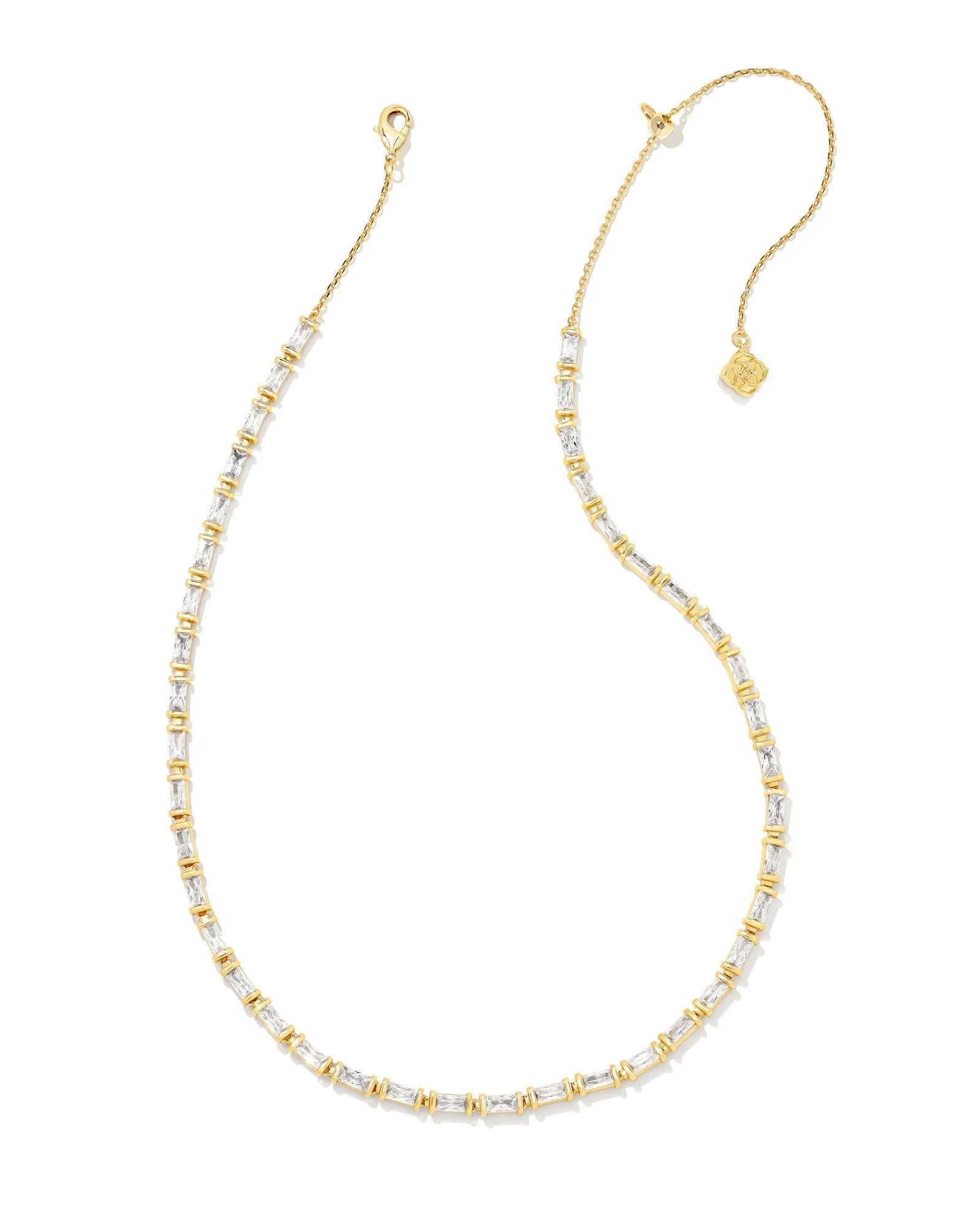 Juliette Strand Necklace in White Crystal