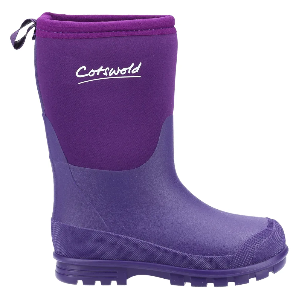 Junior Hilly Neoprene Wellingtons Boots Purple