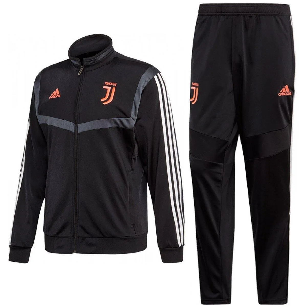 Juventus soccer black bench training tracksuit 2019/20 - Adidas