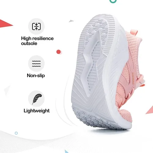 Kids Sneakers Running Tennis Athletic Shoes Pink -- KKomeforme