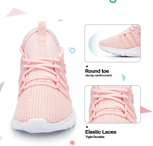 Kids Sneakers Running Tennis Athletic Shoes Pink -- KKomeforme