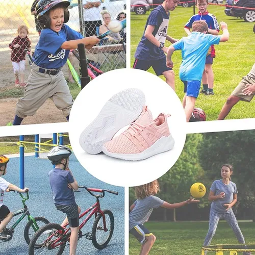 Kids Sneakers Running Tennis Athletic Shoes Pink -- KKomeforme