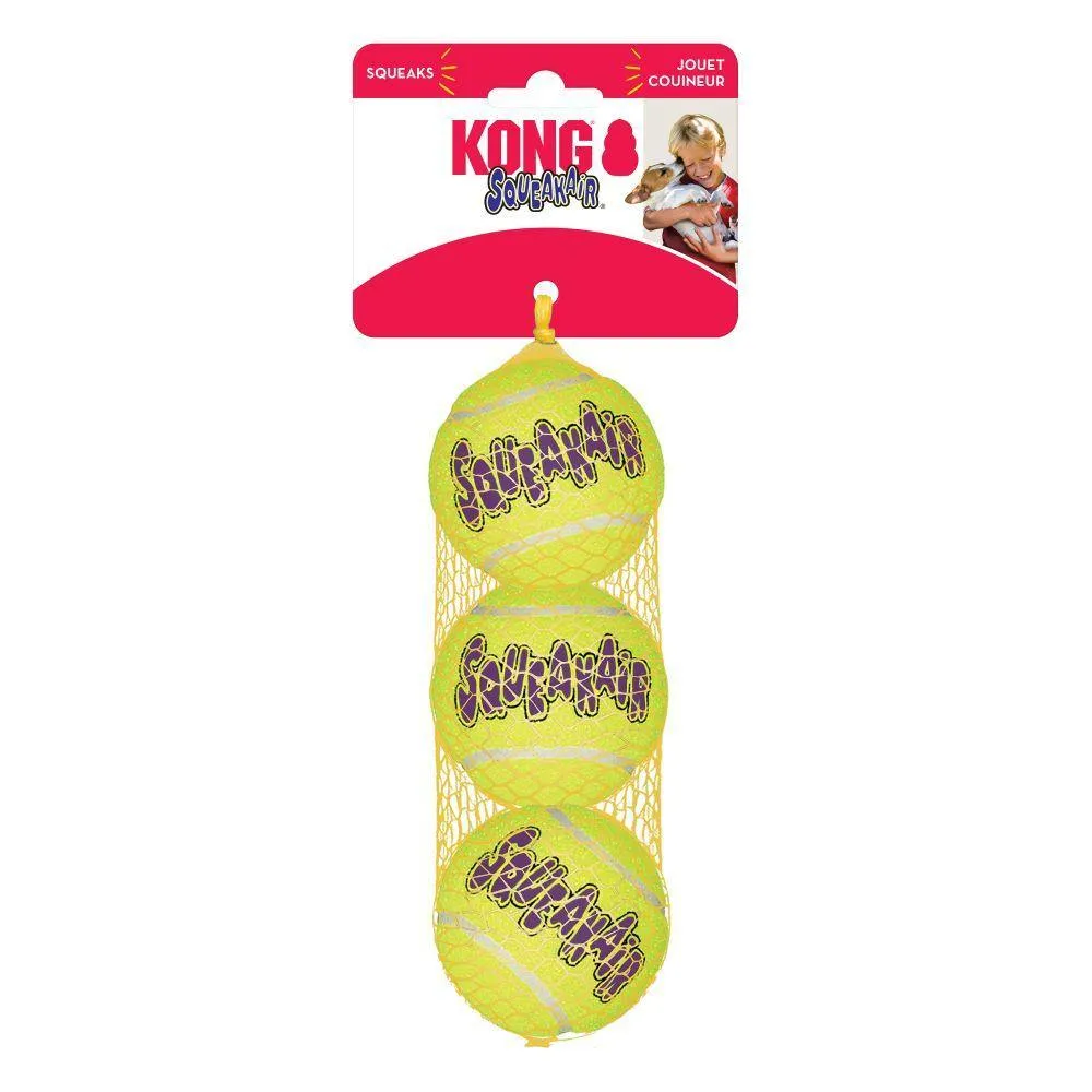 KONG Squeakair Balls Dog Toy, Medium, pack of 3