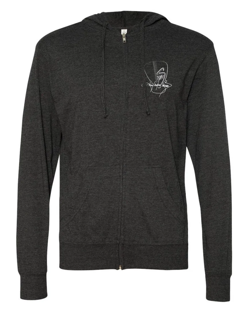 KWS Logo - Black Multi Guitar Light Weight Hoodie with thumb holes