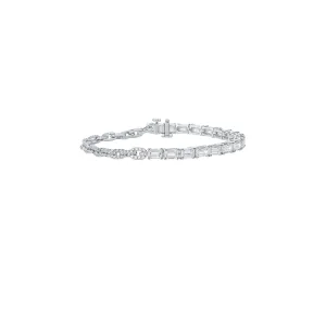 Lab Grown 8.94ct Tennis with chain Diamond Bracelet