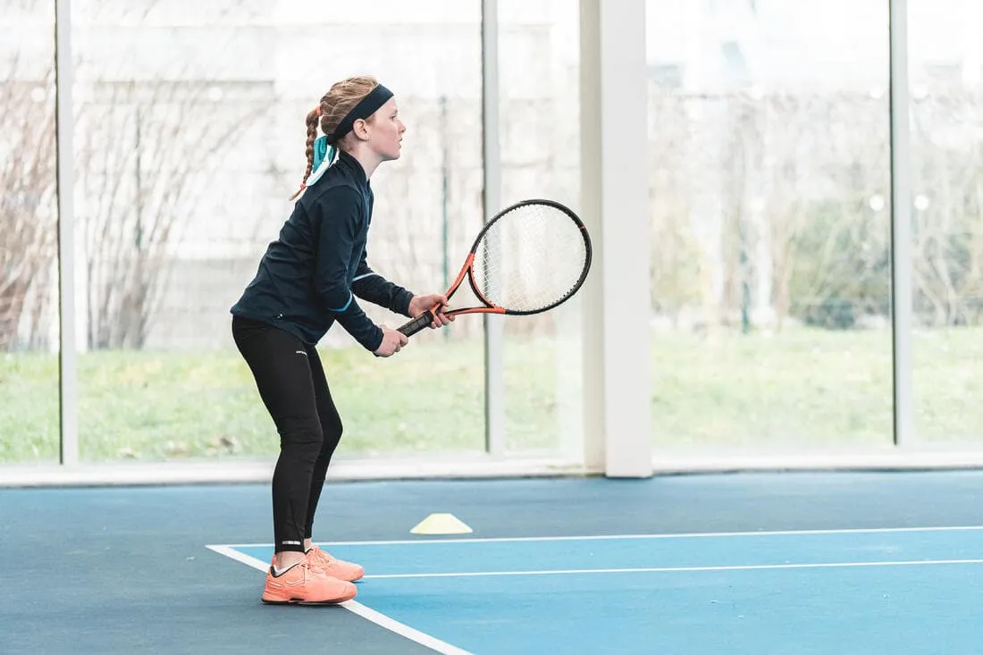 Legging de tennis fille - leg500 noir