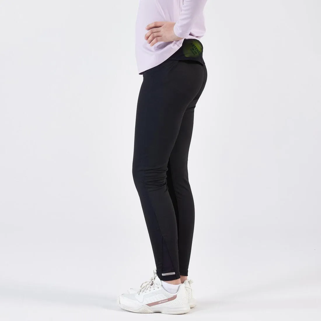 Legging de tennis fille - leg500 noir