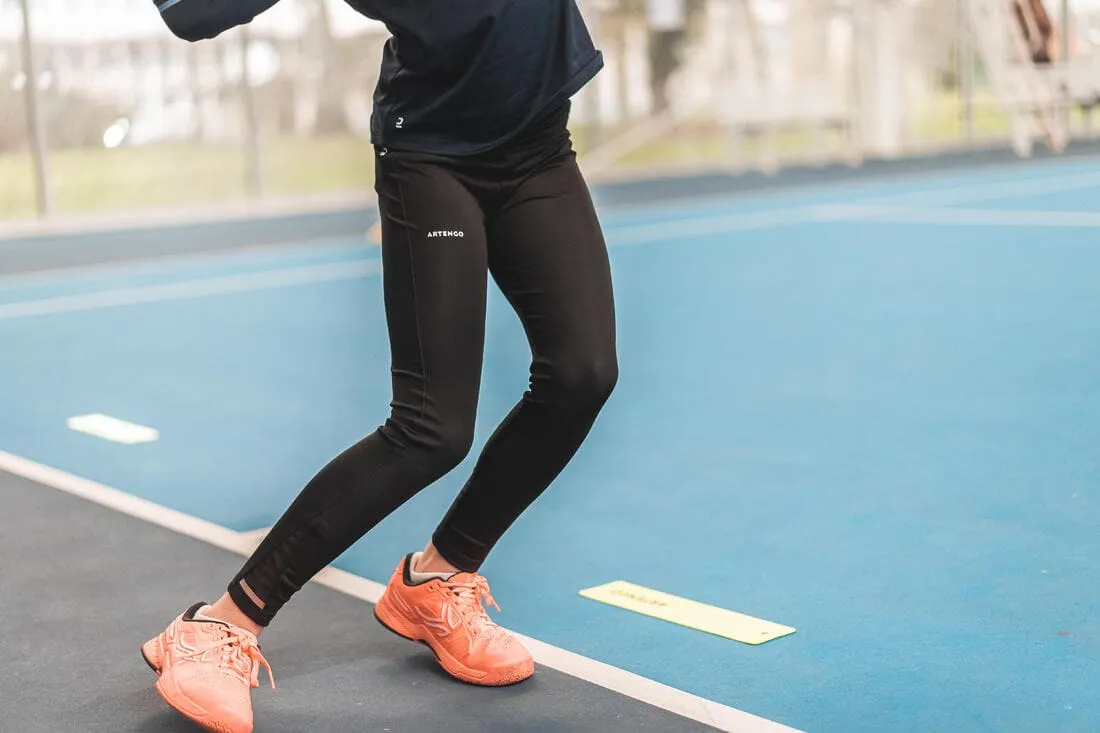 Legging de tennis fille - leg500 noir