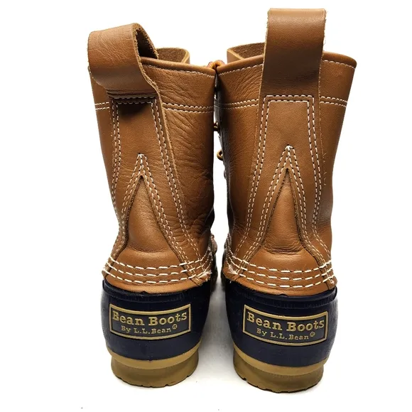 L.L. BEAN Womans Bean Duck Boots 8&quot; Tan Size 6