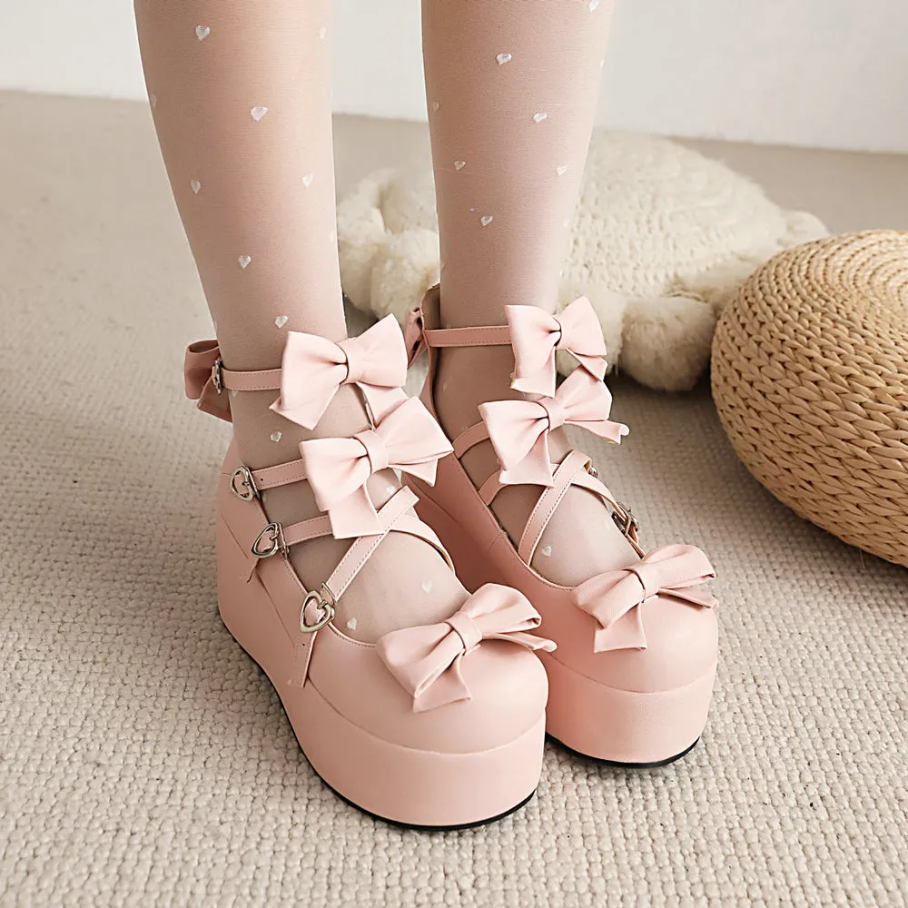 Lolita Bow Platform Shoes