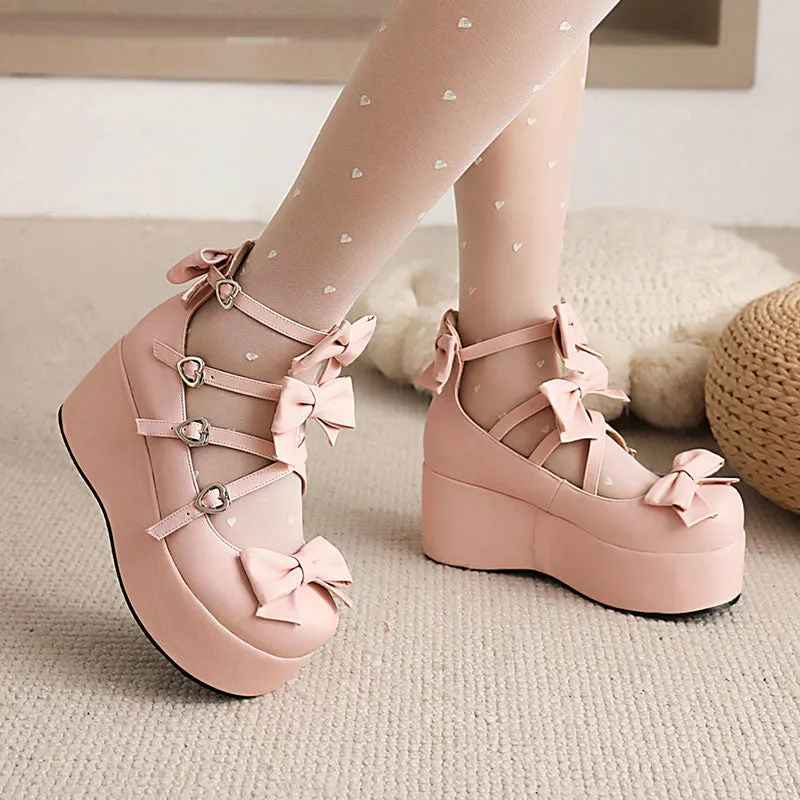 Lolita Bow Platform Shoes