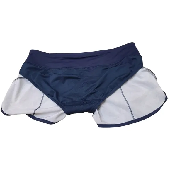 Lululemon 752 Run: Speed Short *4-way Stretch Iridescent Multi / Deep Navy sz 6